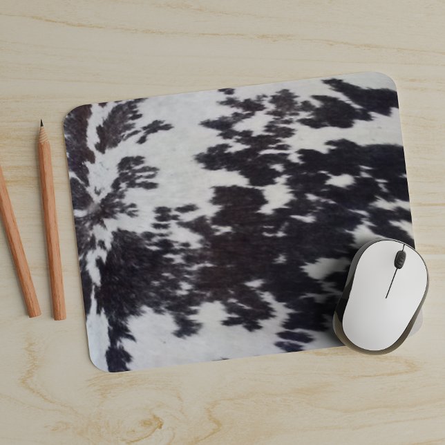 Holstein Cow Faux Leather Natural Hide Mouse Pad (Creator Uploaded)