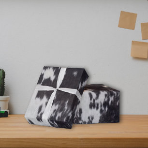 Holstein Cow Faux Leather Natural Hide Wrapping Paper