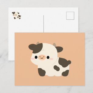 Holstein Cow Holiday Postcard
