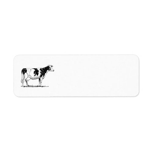 Holstein Cow Label