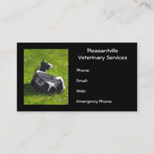 Holstein Cow Original Painting Veterinary Services Business Card