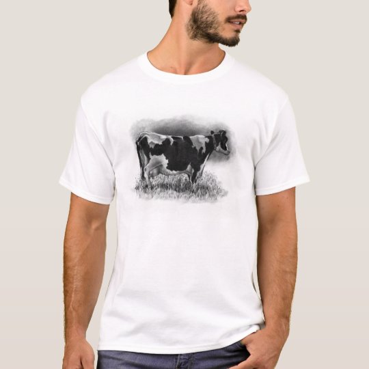 Holstein Cow: Pencil Drawing: Dairy Producer, Farm T-Shirt