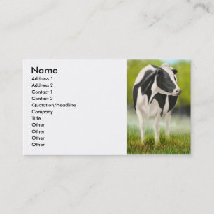 Holstein Cow Profile Card
