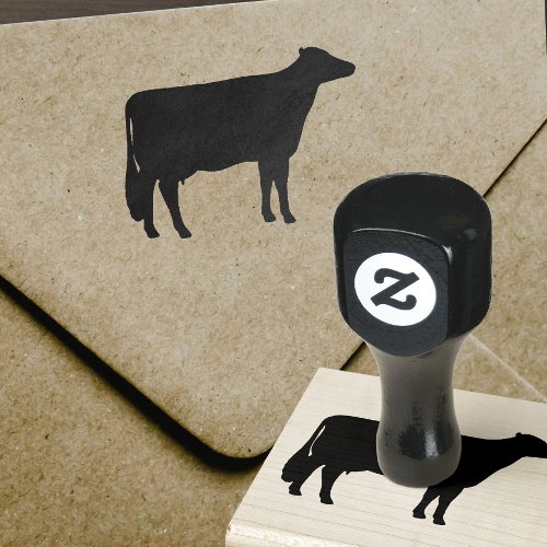 Holstein Cow Silhouette  Country Farm Animal Rubber Stamp