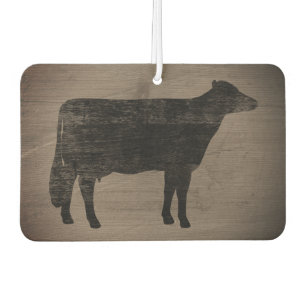 Holstein Cow Silhouette Rustic Style Air Freshener