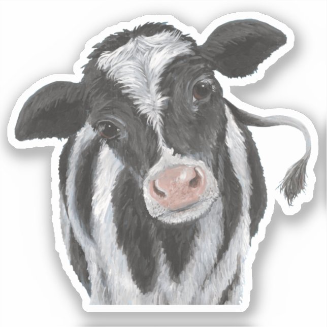Holstein Cow Vinyl Sticker (Front)
