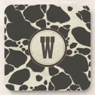 Holstein Cowhide Cow Hide Pattern Beverage Coaster