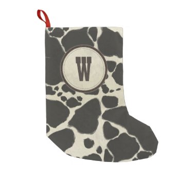 Holstein Cowhide Cow Hide Pattern Small Christmas Stocking by tjssportsmania at Zazzle