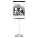 Holstein Dairy Cow Grazing: Pencil Drawing Table Lamp at Zazzle