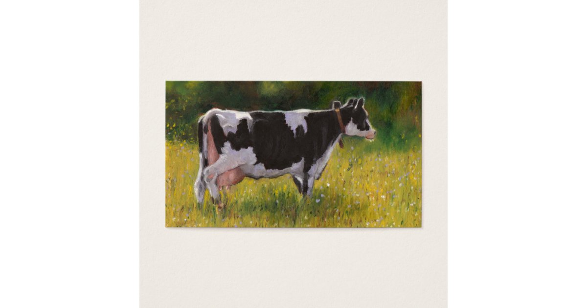 Holstein Dairy Cow Oil Pastel Painting Farm Zazzle Com