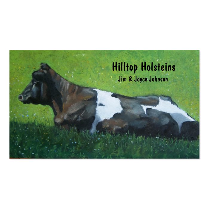 Holstein Dairy Farm Business Card Art in Pastel