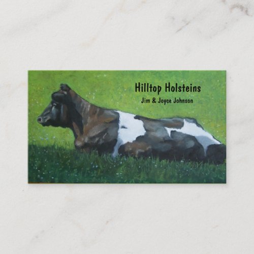 Holstein Dairy Farm Business Card: Art in Pastel