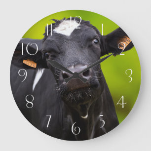 Holstein Fresian Cow Large Clock