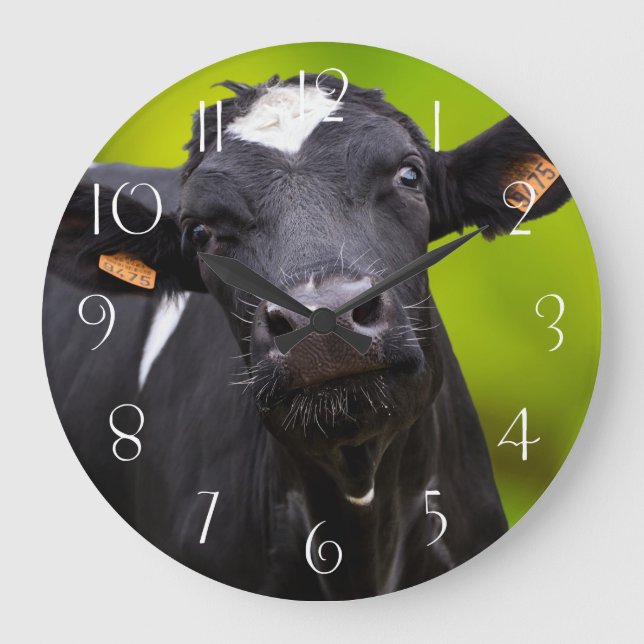 Holstein Fresian Cow Large Clock (Front)