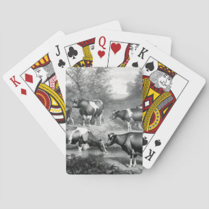 Holstein fresian cows fresian cows poker cards