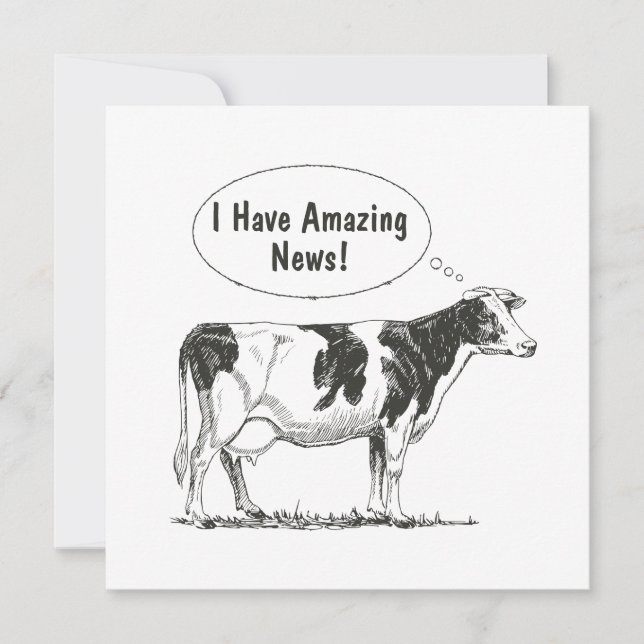 Holstein Thought Cow Customize It Announcement (Front)