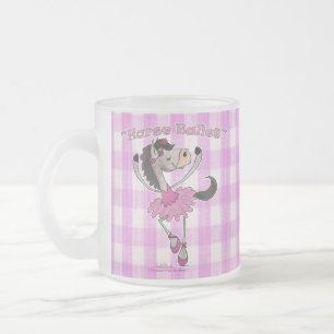 Holsteiner Horse Ballet Frosted Glass Coffee Mug