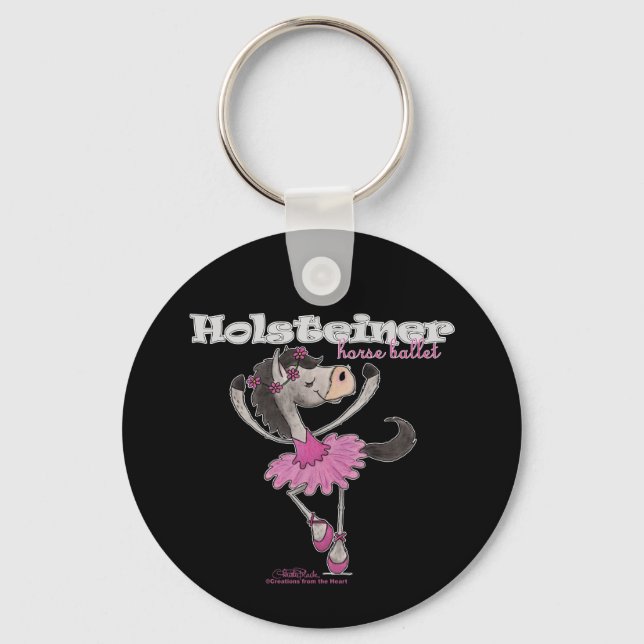 Holsteiner Horse Ballet Keychain (Front)