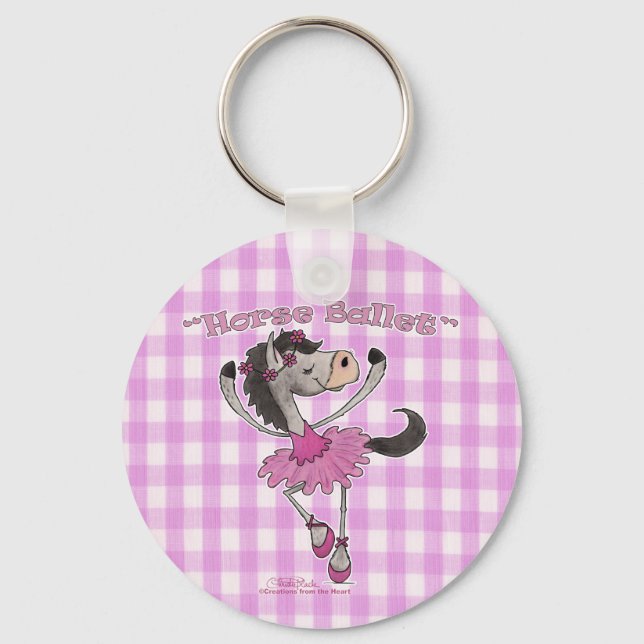 Holsteiner Horse Ballet Keychain (Front)
