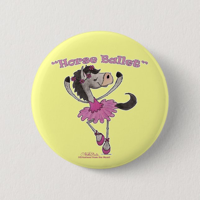 Holsteiner Horse Ballet Pinback Button (Front)