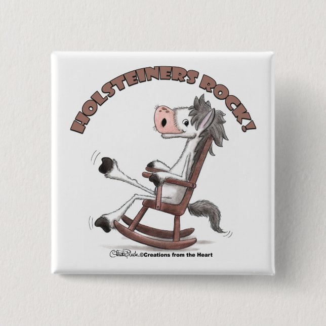 Holsteiners Rock! Pinback Button (Front)