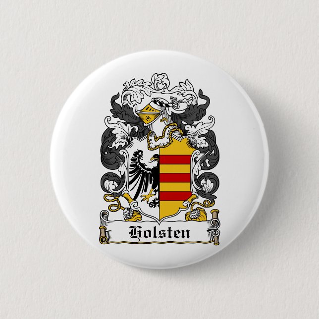Holsten Family Crest Pinback Button (Front)