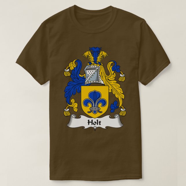 Holt Coat of Arms Family Crest  T-Shirt (Design Front)