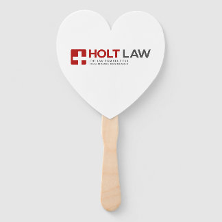 Holt Law Hand-Held Heart-Shaped Fan