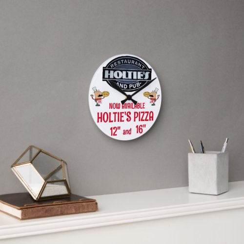 HOLTIES PIZZA ROUND CLOCK