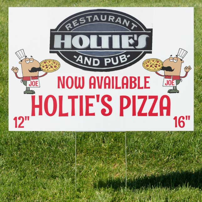 HOLTIES PIZZA SIGN (Insitu)