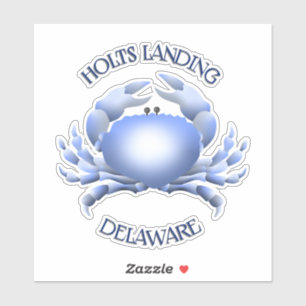 Holts Landing Blue Crab Sticker