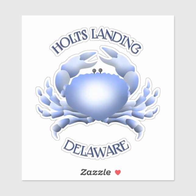 Holts Landing Blue Crab Sticker (Sheet)
