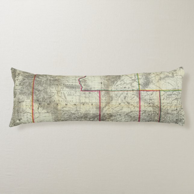 Holt's New Map, Wyoming Body Pillow (Front)