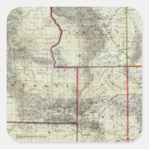 Holts New Map Wyoming Square Sticker