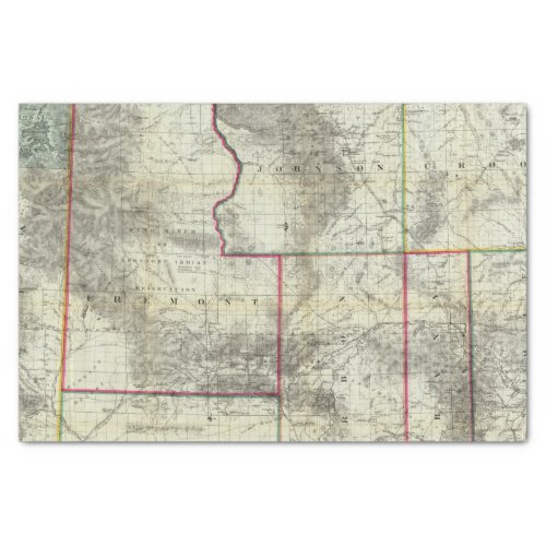Holts New Map Wyoming Tissue Paper