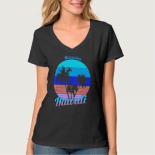 Holualoa Hawaii Retro Tropical Palm Trees Vacation T-Shirt