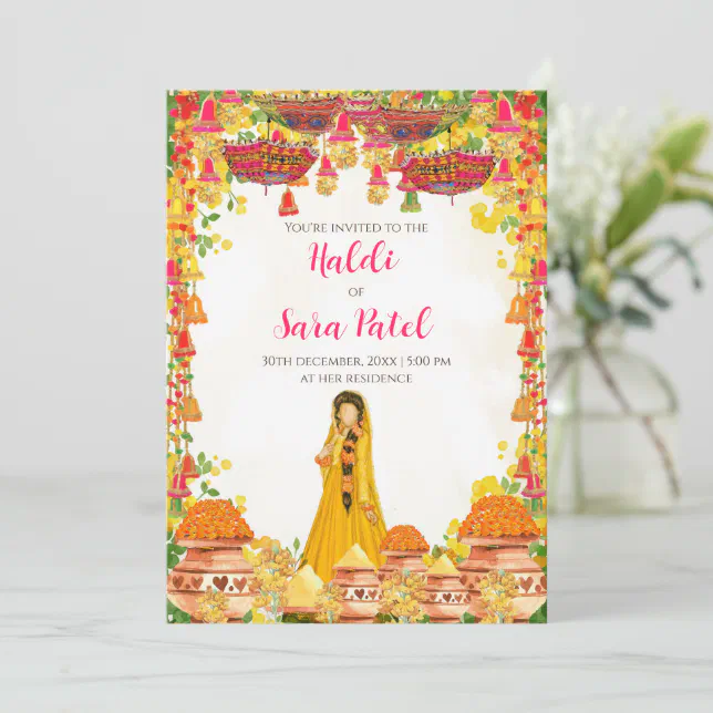 Holud invites Haldi invitations & Haldi invites | Zazzle