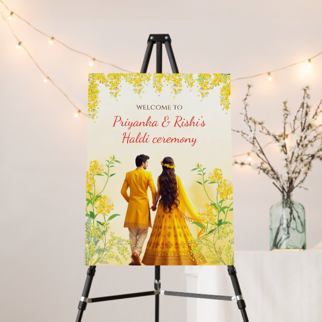Holud welcome signs Pithi welcome sign, Haldi Sign (In Situ (Stand))
