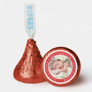 Holy Baptism Simple Modern Frame Custom Photo Hershey®'s Kisses®