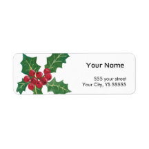 Holy Berries and Leaves Branch Holiday Graphic