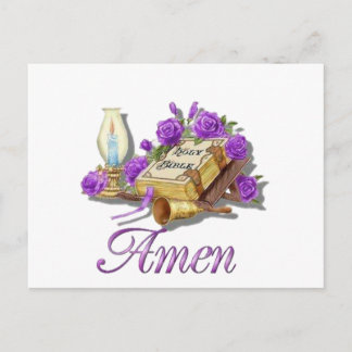 Holy Bible Amen Postcard