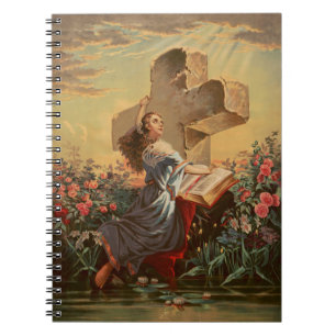 Holy Bible and Cross Notebook