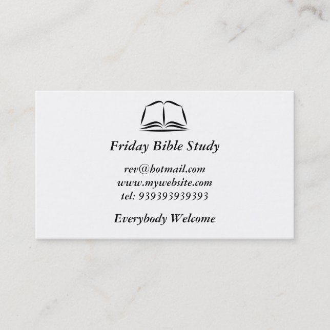 Holy Bible Business Card (Front)