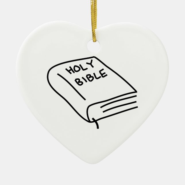 Holy Bible Ceramic Ornament (Front)