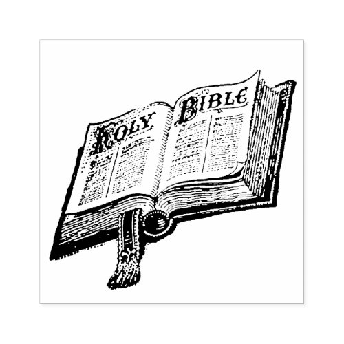 Holy Bible Christian Catholic Scripture Rubber Stamp