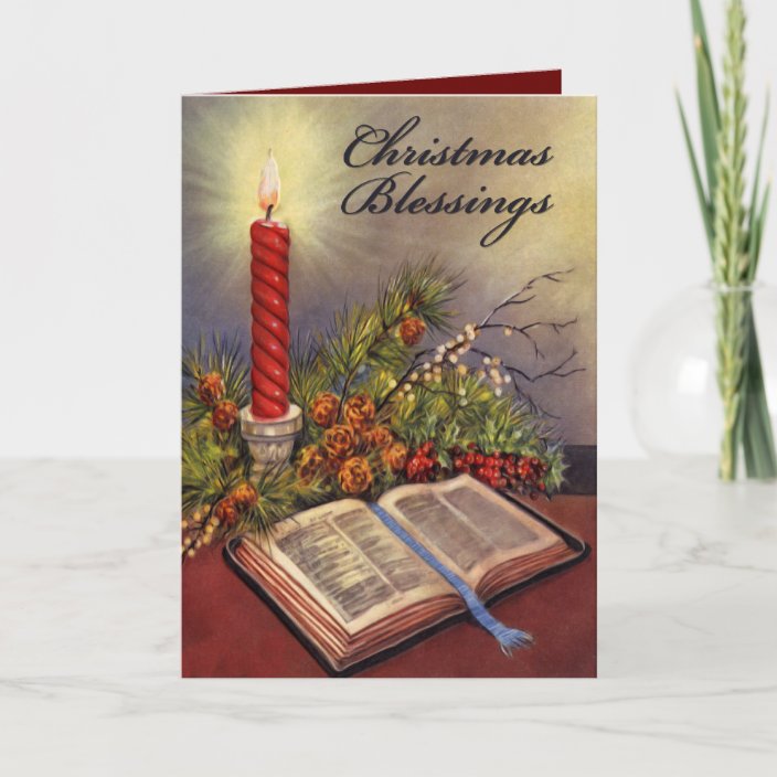 Holy Bible Christian Christmas Card W Verse Zazzle Com