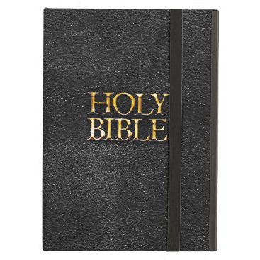 Holy Bible Christian Religion Faux Black Leather iPad Air Case