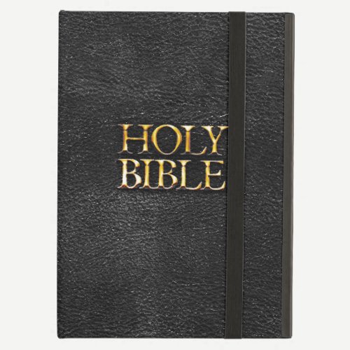 Holy Bible Christian Religion Faux Black Leather iPad Air Case