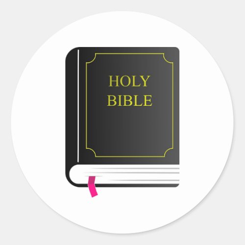 Holy Bible Classic Round Sticker