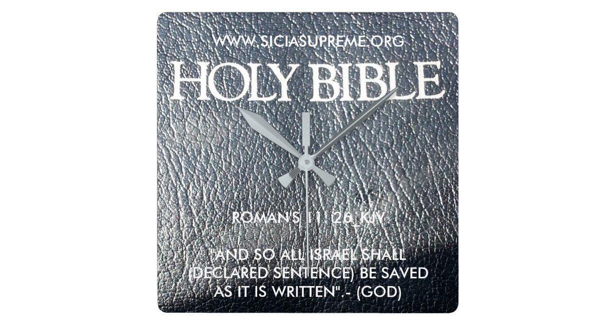 HOLY BIBLE CLOCK ROMANS 11 26_KJV